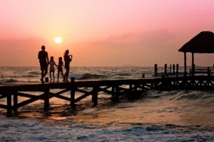 Caminhada no por do Sol