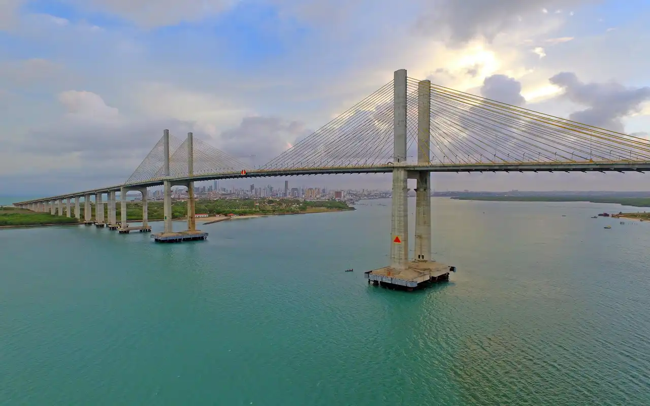 Ponte Forte Redinha em Natal RN no por do Sol