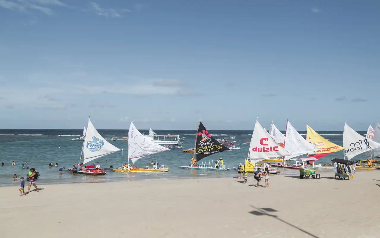 Praia de Porto de Galinhas em frente as piscinas Naturais