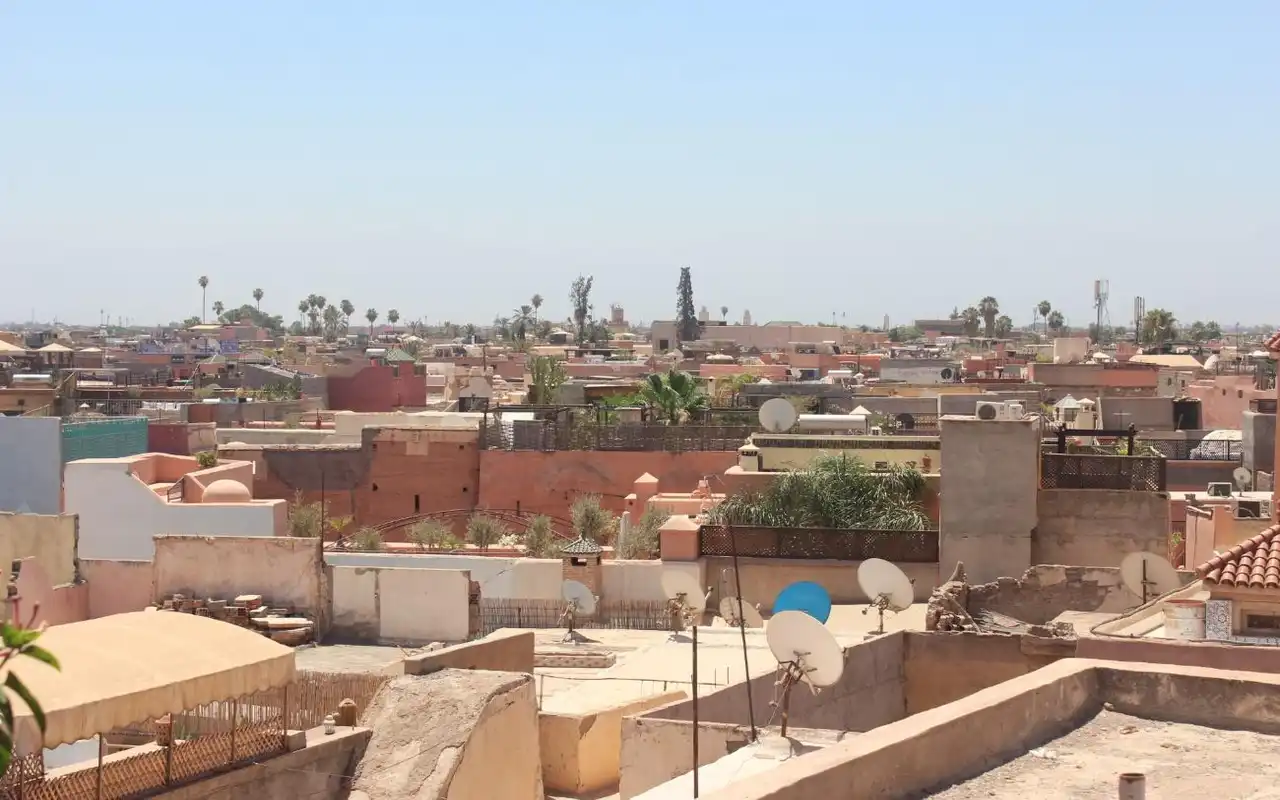 Marrakech a cidade Vermelha vista aérea